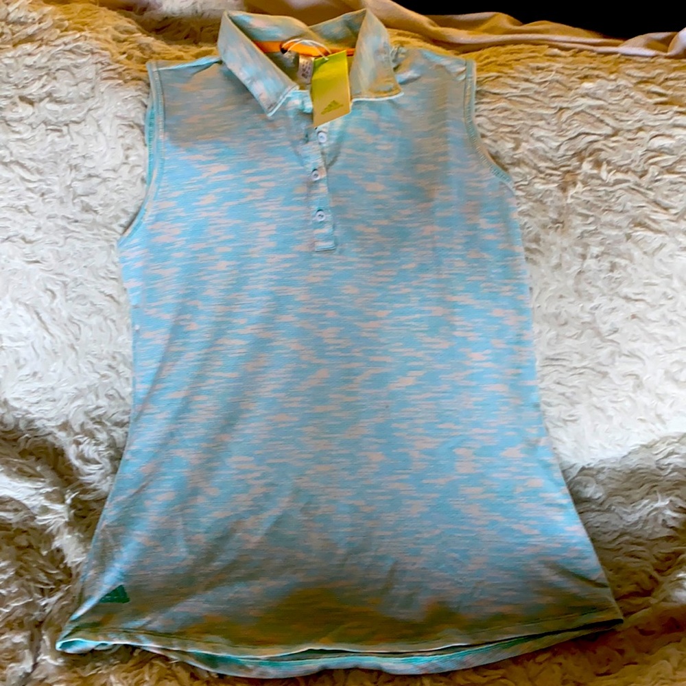 NEW Adidas sleeveless with buttons (golf)